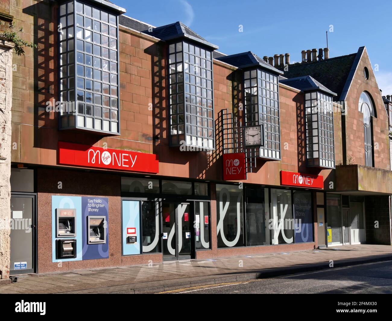 Virgin Money (ex Clydesdale Bank), filiale bancaria, Ayr, Ayrshire Scotland, Regno Unito Foto Stock