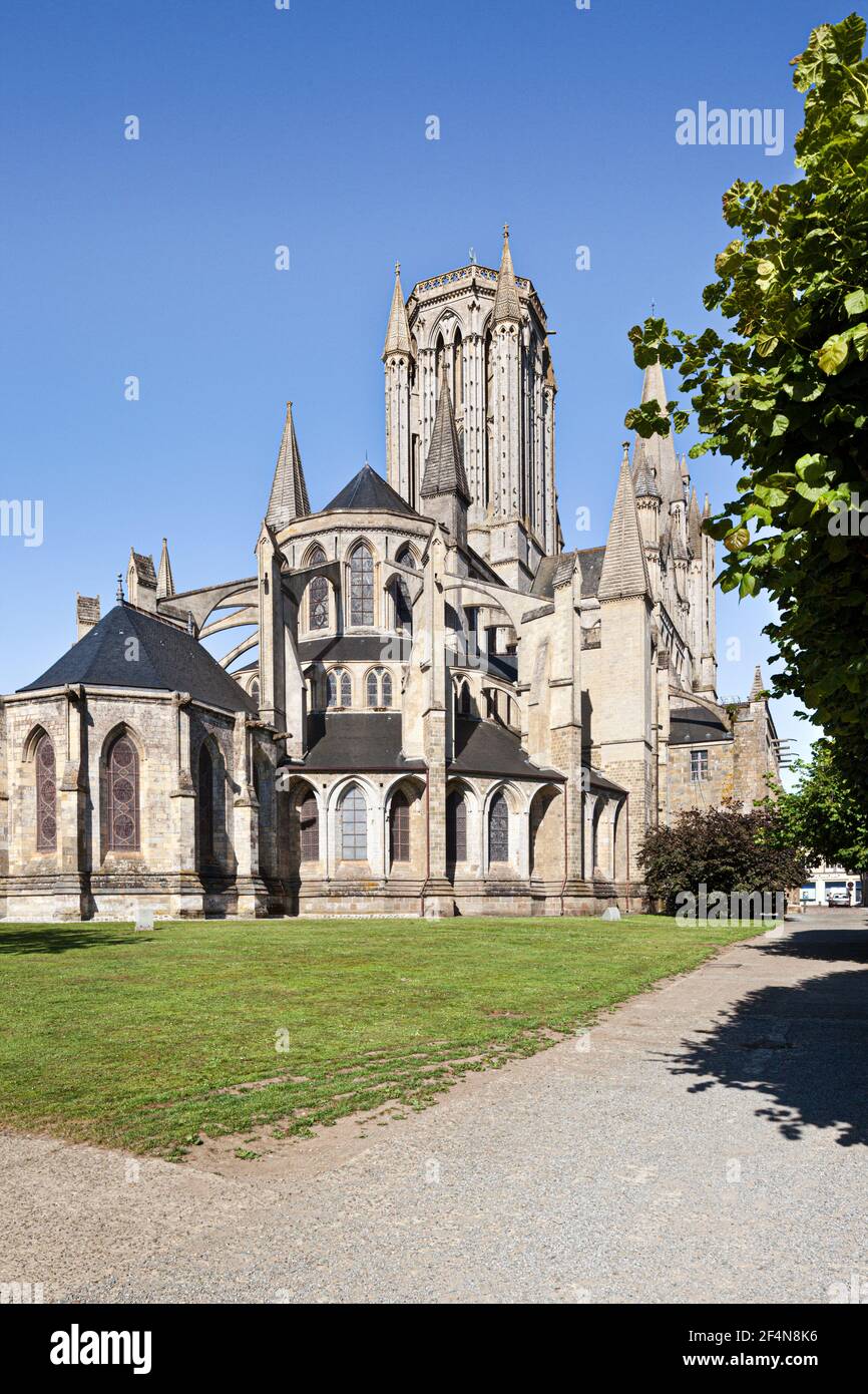 Coutances Duomo (la cattedrale di Notre-dame de Coutances), Coutances, Normandia, Francia Foto Stock