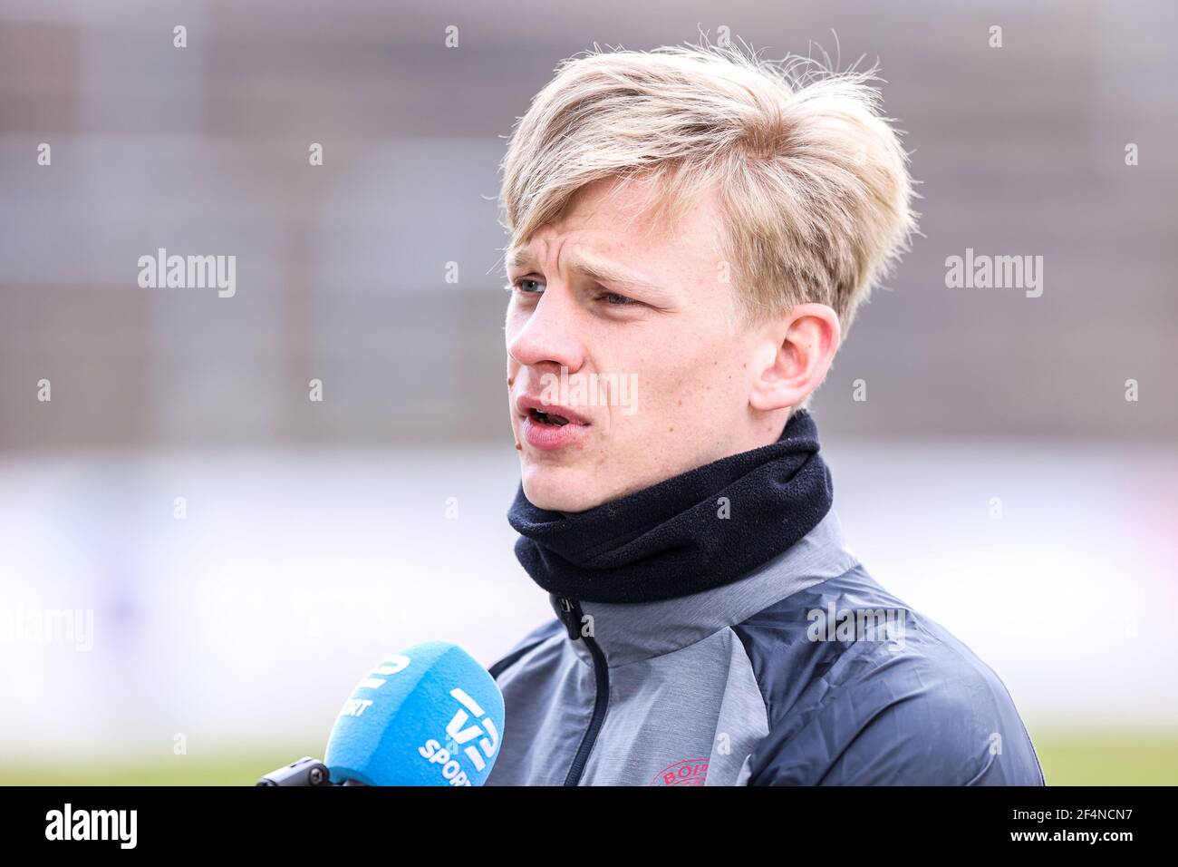 Gladsaxe, Danimarca. 22 marzo 2021. Oliver Christensen della nazionale danese Under 21 ha visto durante una sessione di allenamento prima del Campionato europeo Under-21 in Ungheria e Slovenia allo stadio Gladsaxe di Gladsaxe, Danimarca. (Photo Credit: Gonzales Photo/Alamy Live News Foto Stock