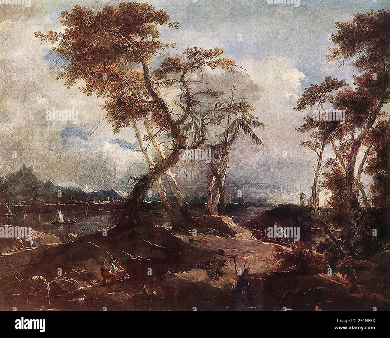 Francesco Guardi- Paesaggio C 1780 Foto Stock