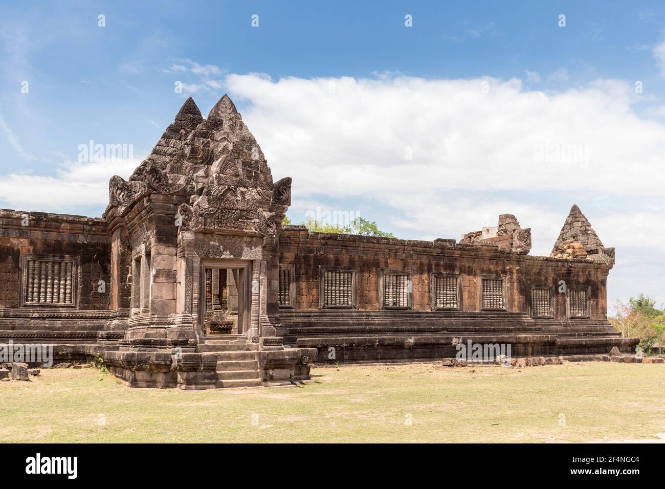 Wat Pho (o Wat Phu) rovina del tempio sito UNESCO, Champasak, Laos Foto Stock