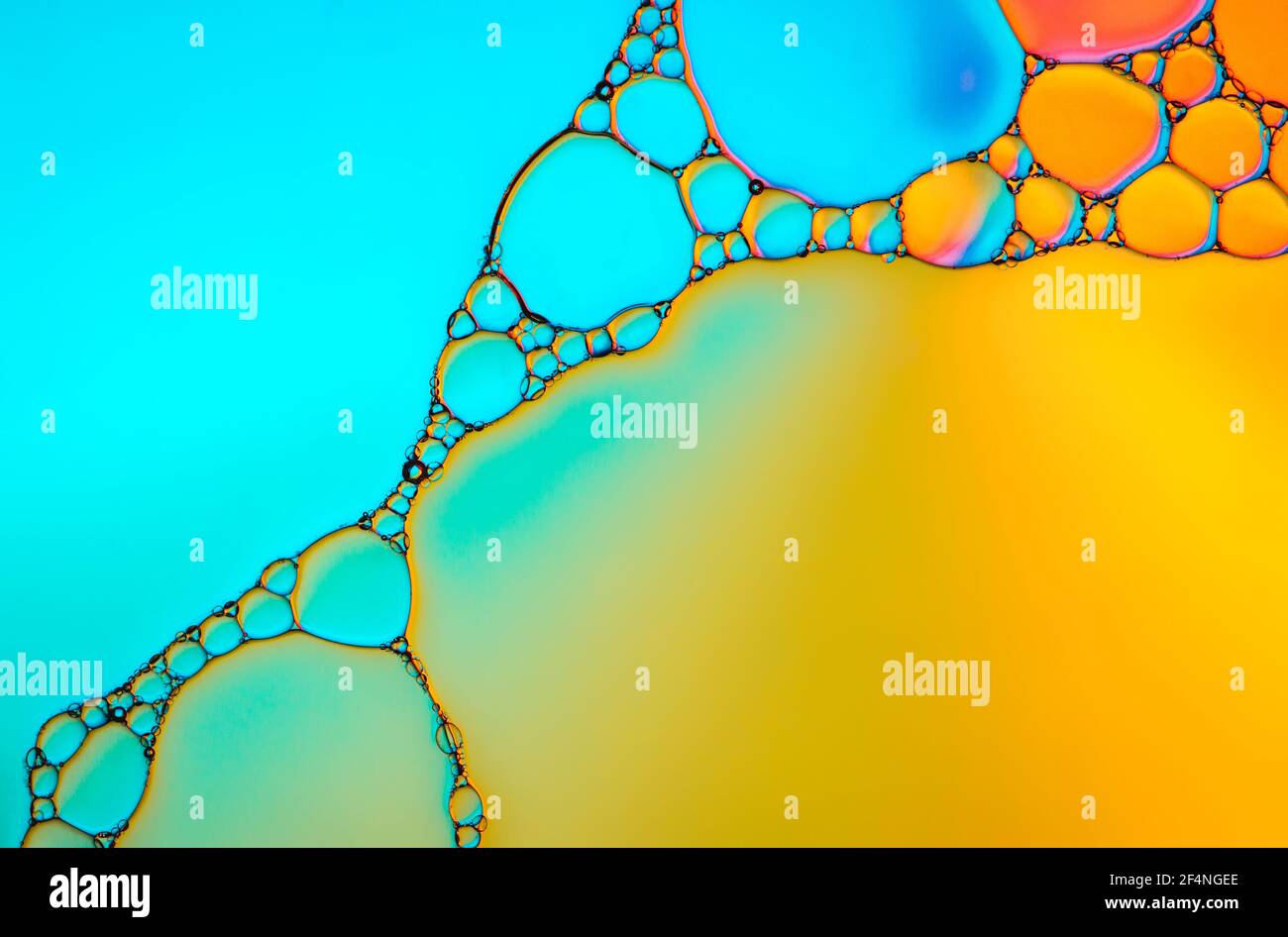 immagine macro di bolle d'aria in acqua. sfondo astratto. Foto Stock
