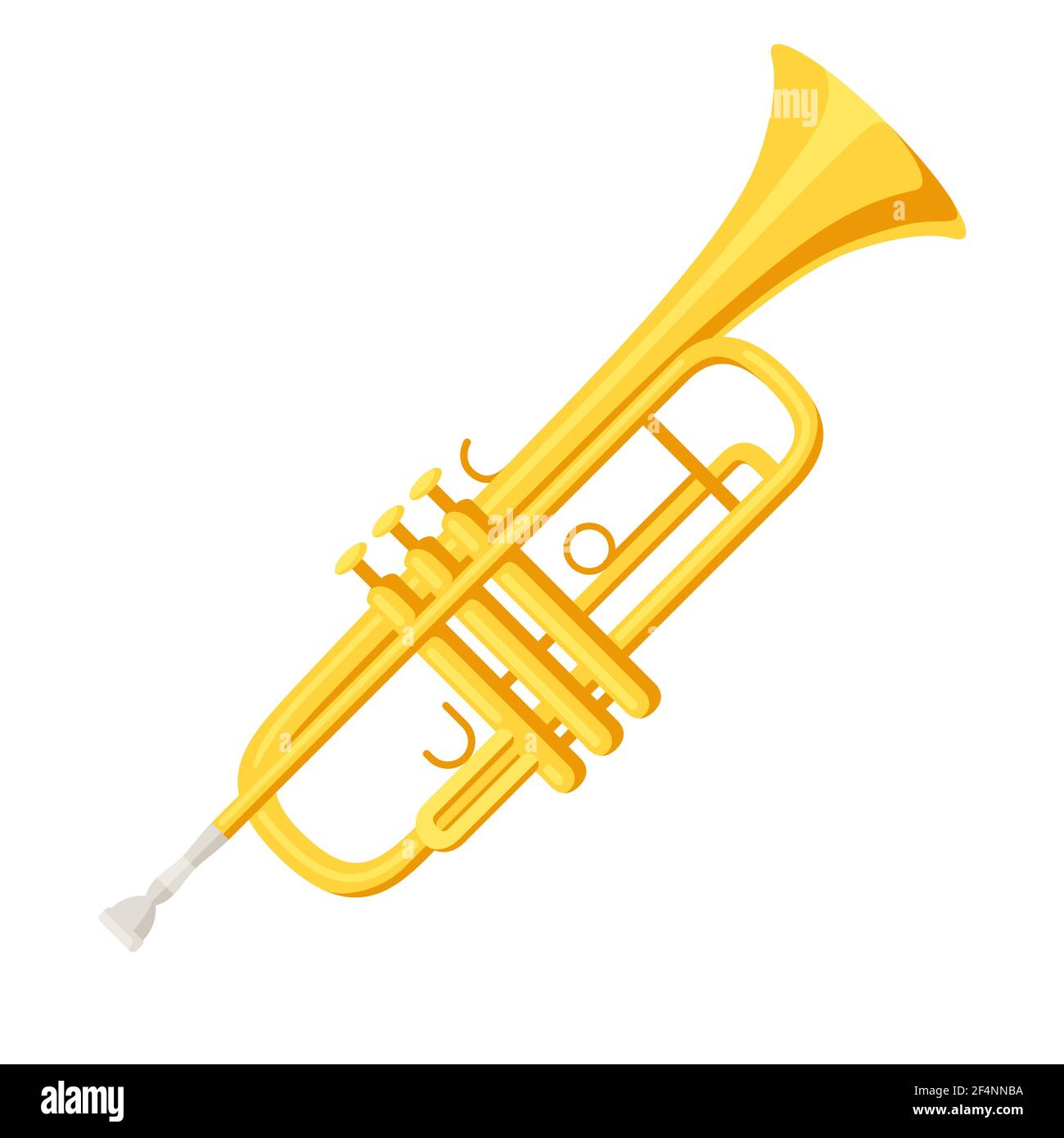 Illustrazione della tromba. Strumento musicale per poster da concerto. Illustrazione Vettoriale