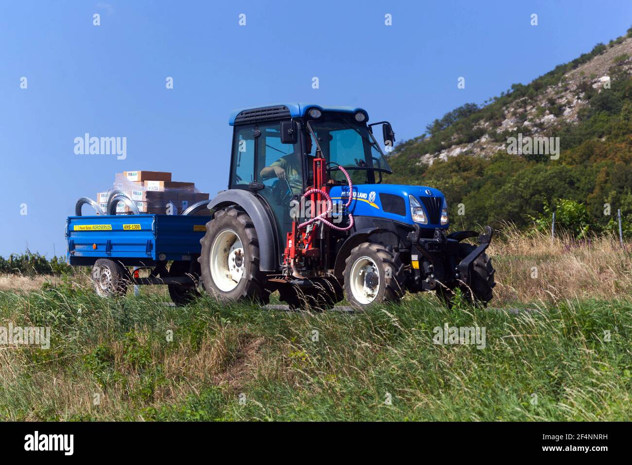 Pianale del trattore New Holland Foto Stock