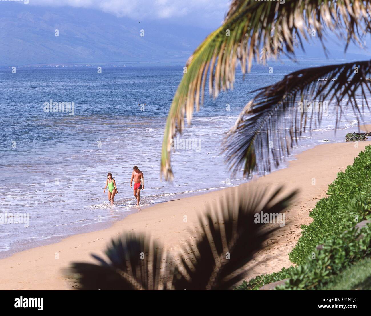 Keawakapu Wailea-Ekahi Beach, Grande Londra, Inghilterra, Regno Unito Foto Stock