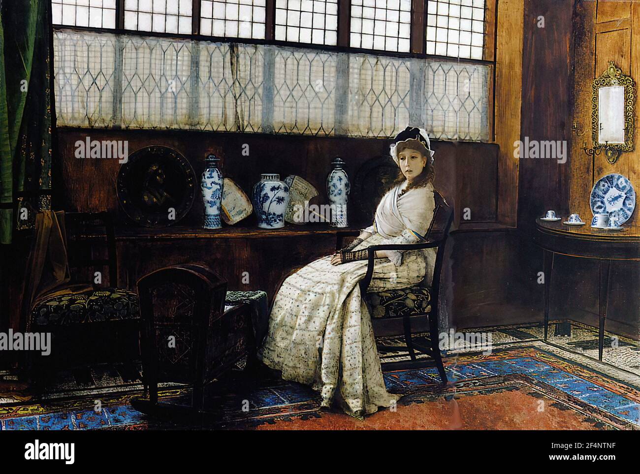 John Atkinson Grimshaw - Cradle Song Foto Stock