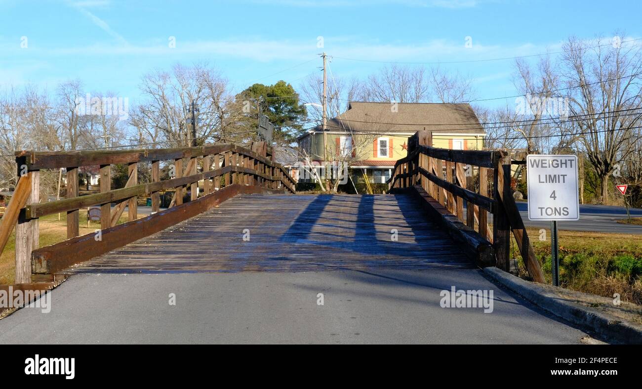 Pickens County Wooden Bridge Foto Stock