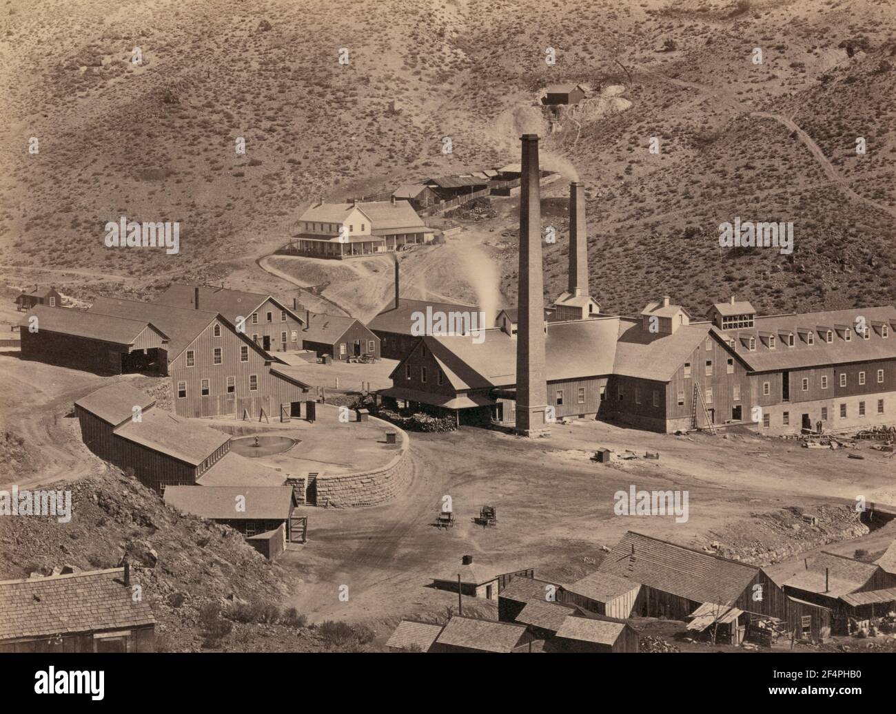 Gould & Curry Mill, Virginia City, Nevada - Timothy o'Sullivan, 1868 Foto Stock