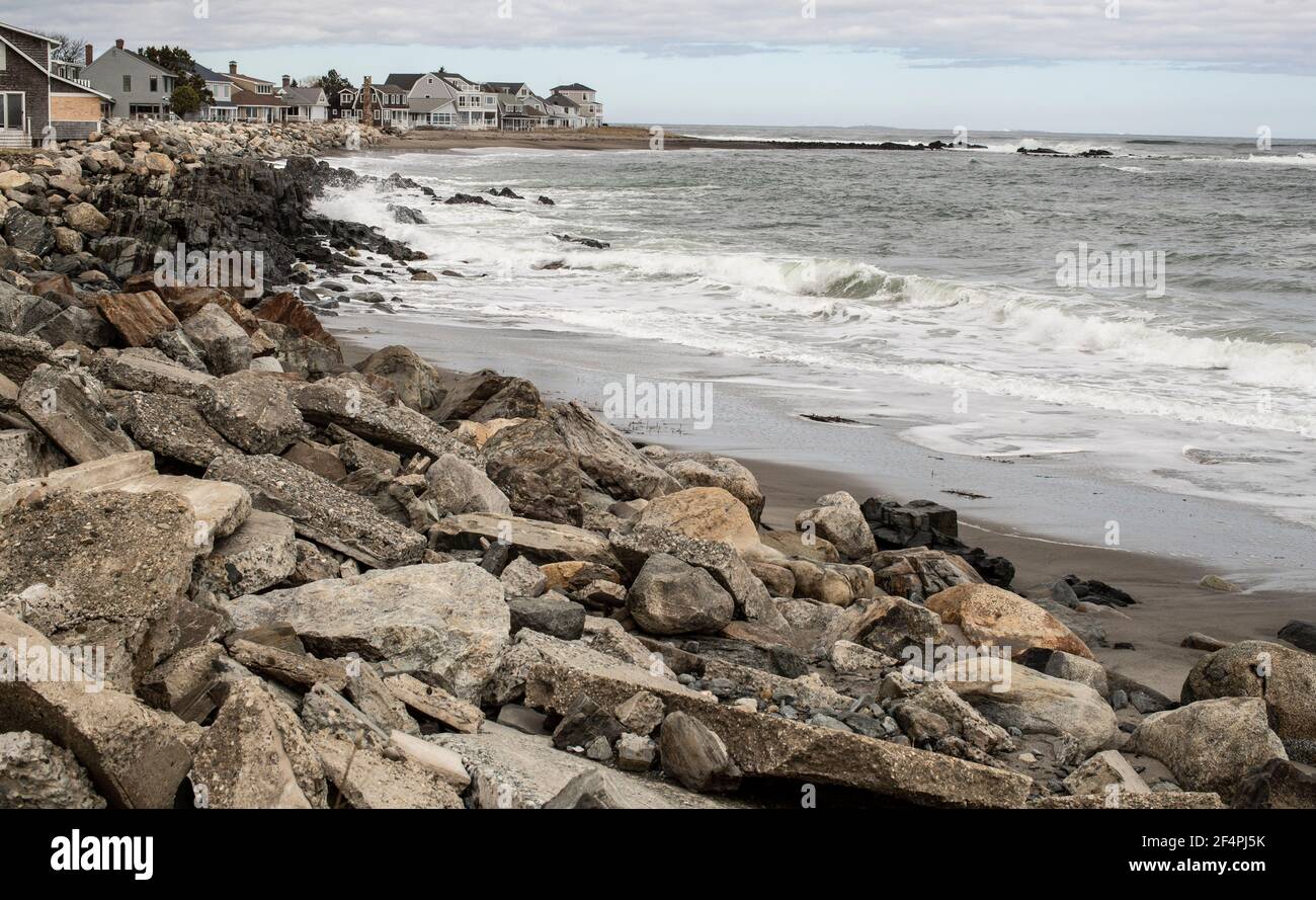 A riva nella costa del New Hampshire. Lungo la Route 1A. Foto Stock