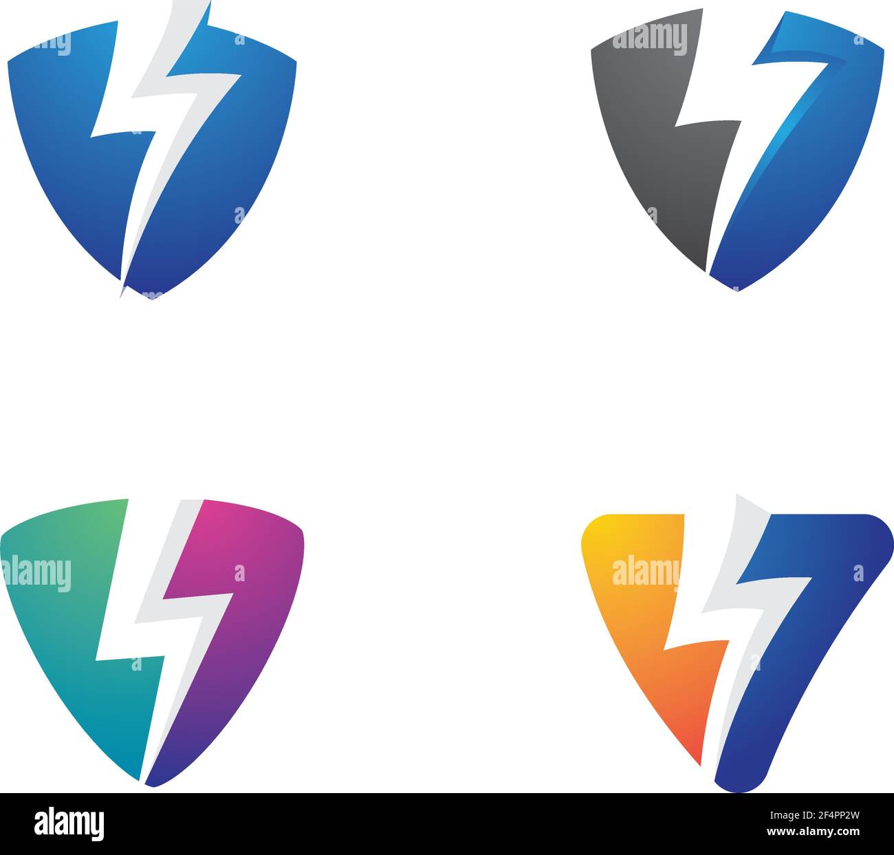 Immagini del logo Lightning Illustrazione Vettoriale