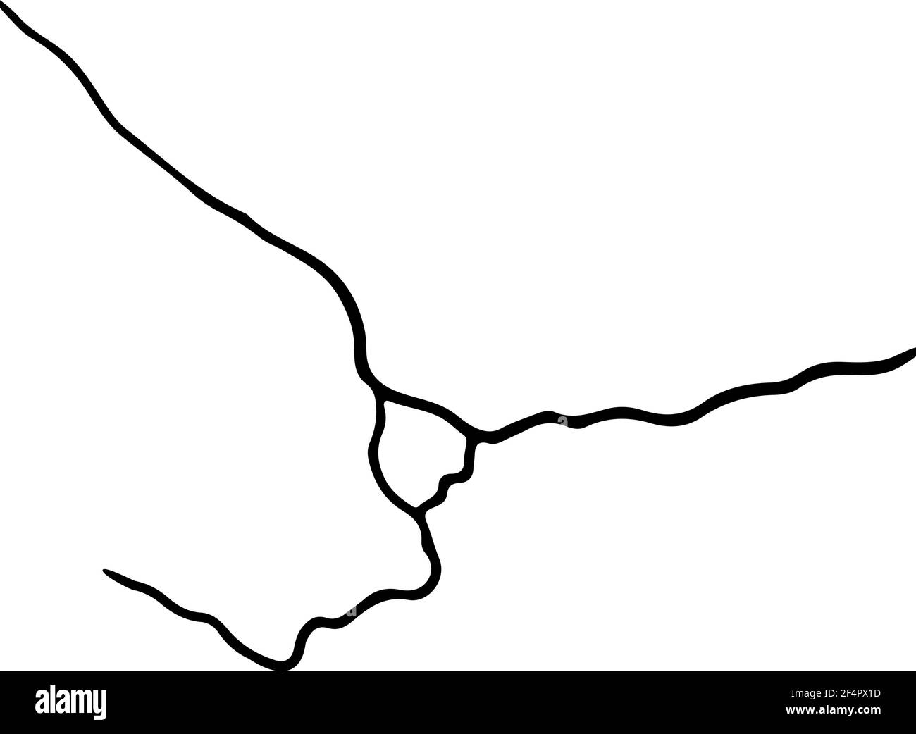 Crepa Kintsugi. Sisma e crepe di terra, effetto di buco, scricciatura e tessitura danneggiata. Le illustrazioni vettoriali possono essere utilizzate per le decorazioni kintsugi Illustrazione Vettoriale