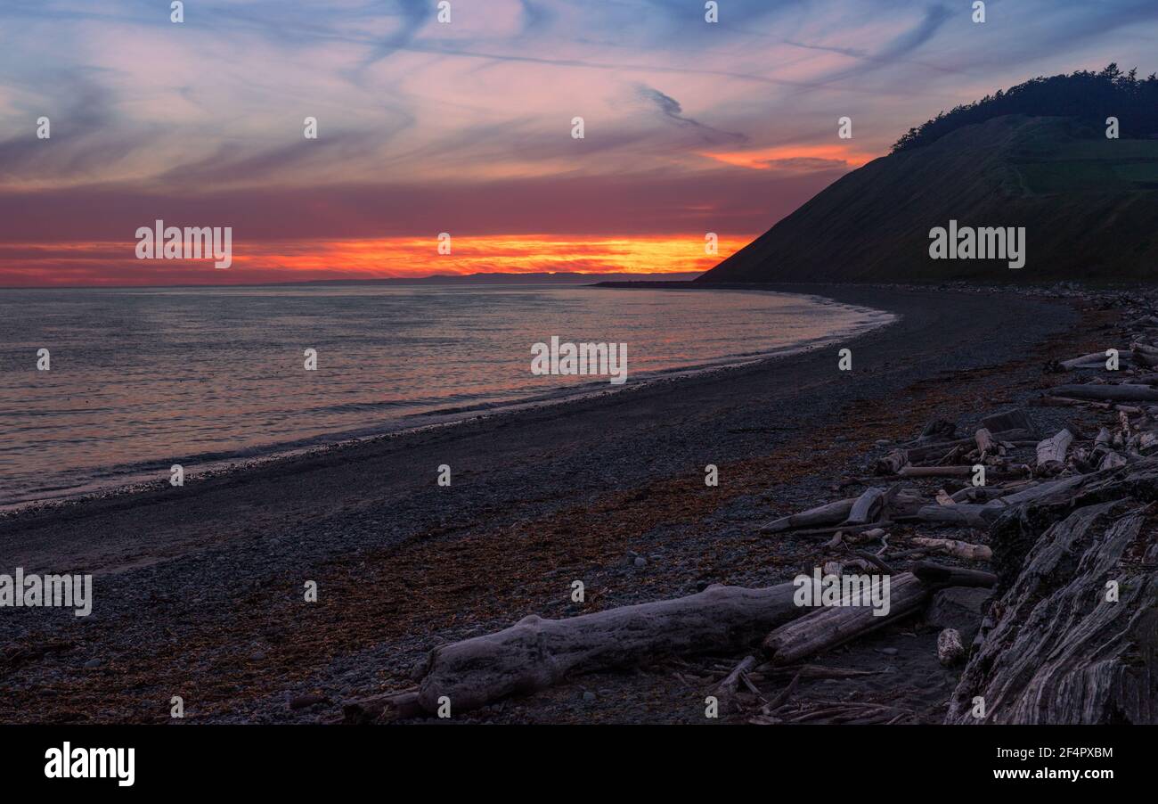 La spiaggia di Ebey's Landing - Whidbey Island, Washington. Foto Stock