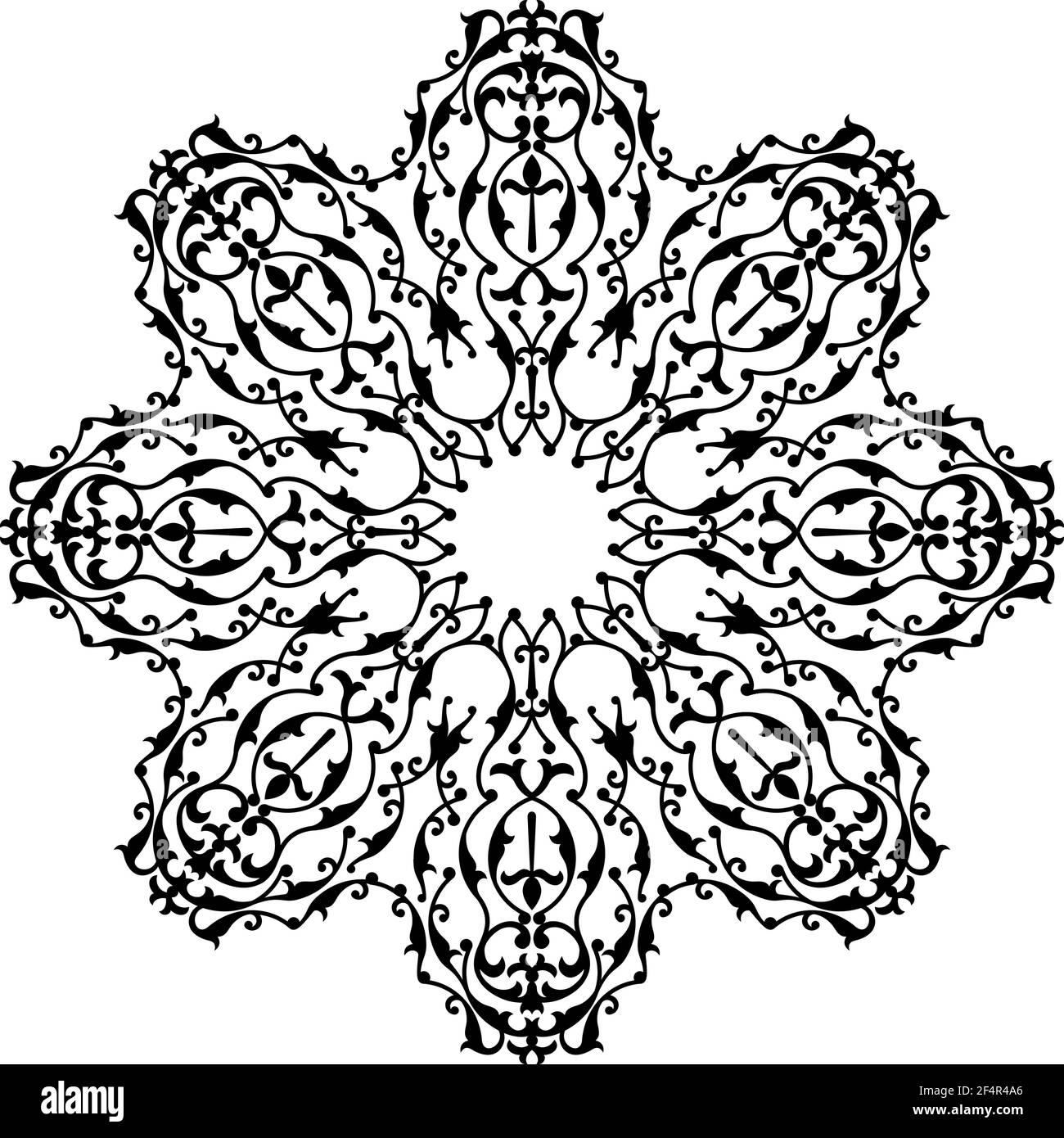 Illustrazione del vettore circolare del tatuaggio tribale Illustrazione Vettoriale