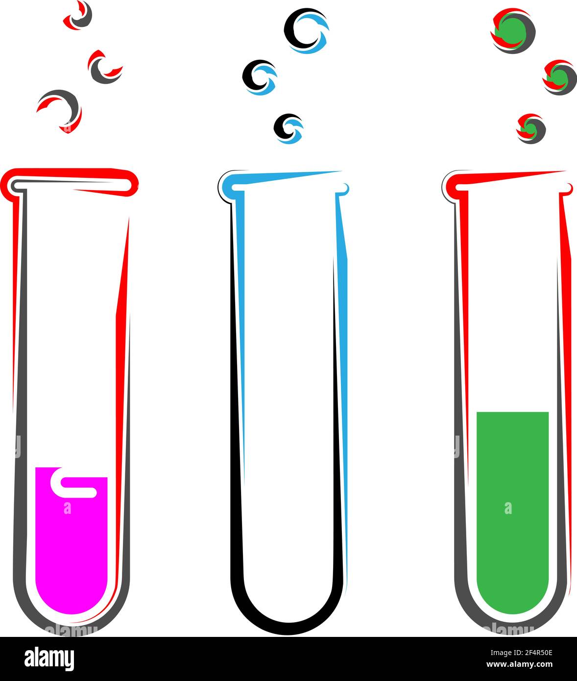 Illustrazione del vettore per provette da laboratorio Illustrazione Vettoriale