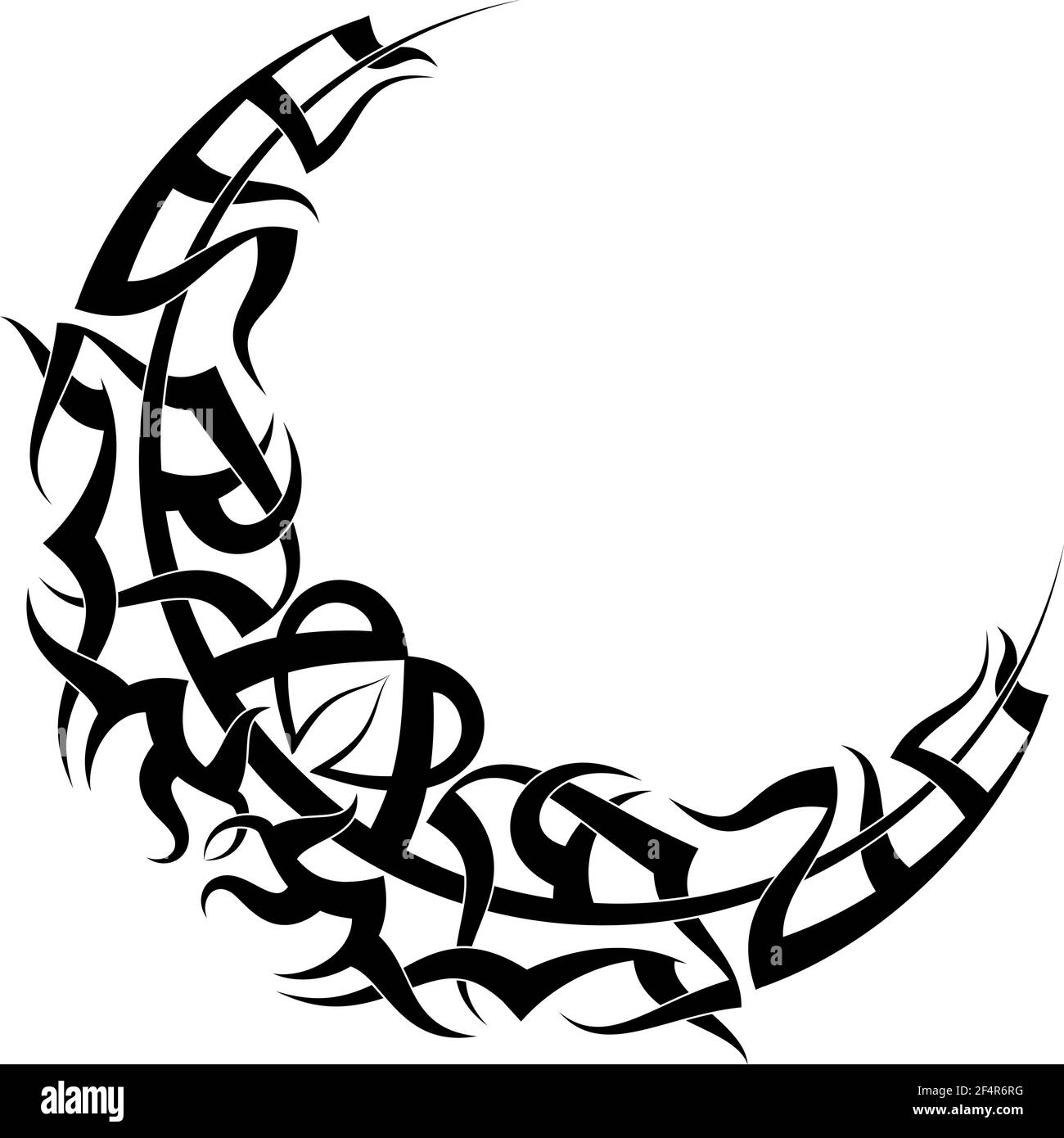 Illustrazione del vettore circolare del tatuaggio tribale Illustrazione Vettoriale