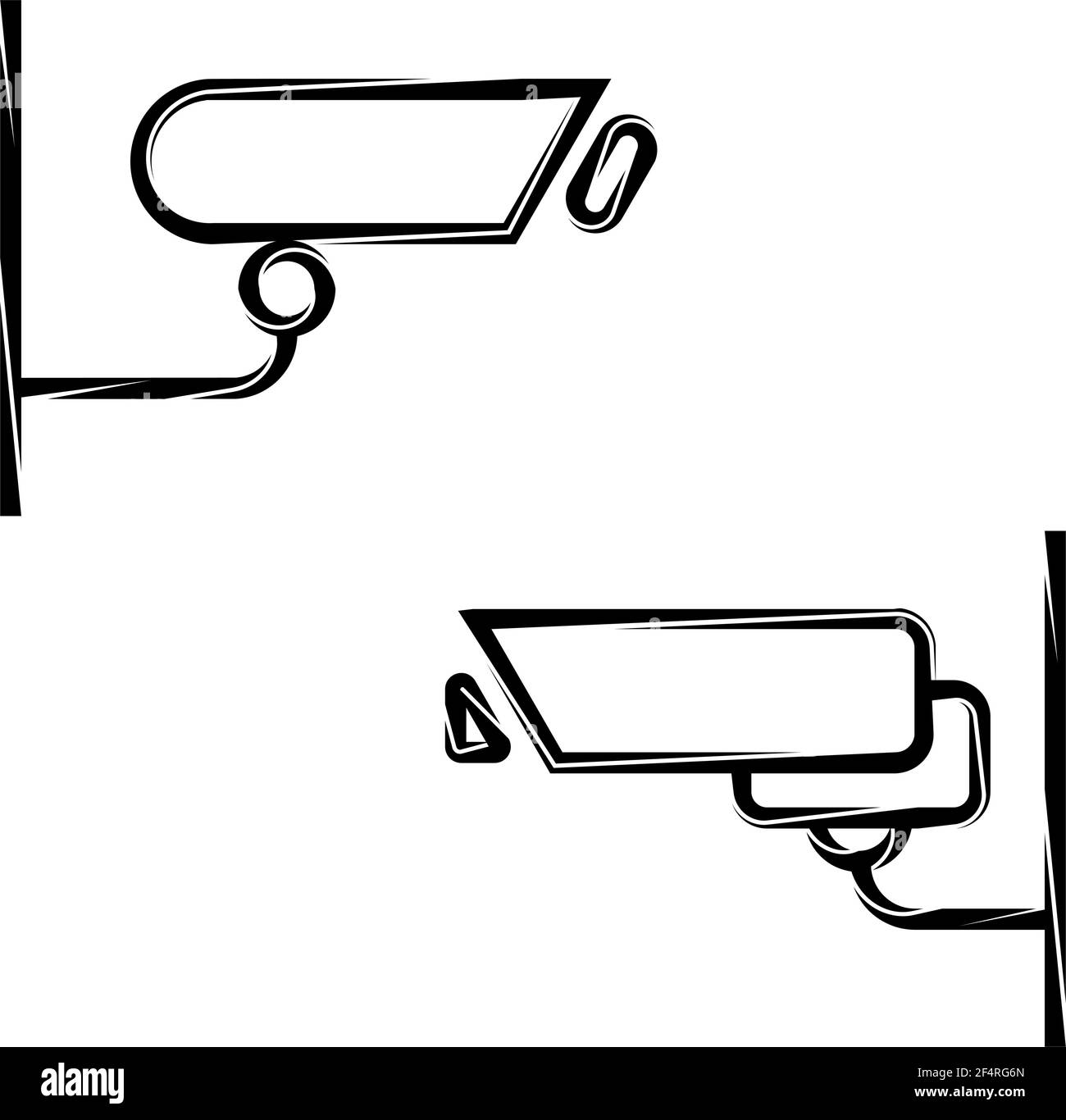 Icona della videocamera di sicurezza CCTV, illustrazione del vettore di sorveglianza video Illustrazione Vettoriale