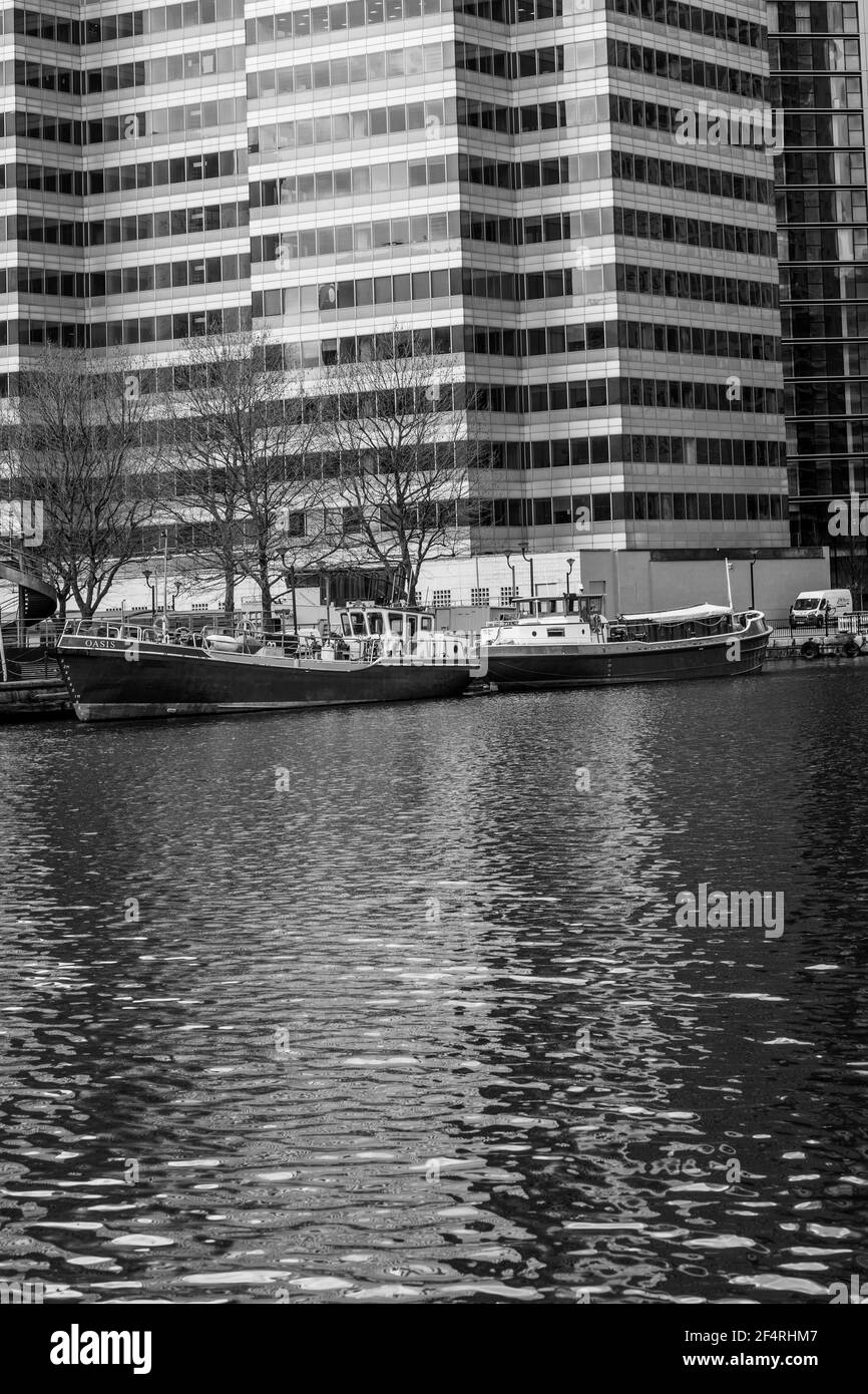 Canary Wharf e architettura Foto Stock