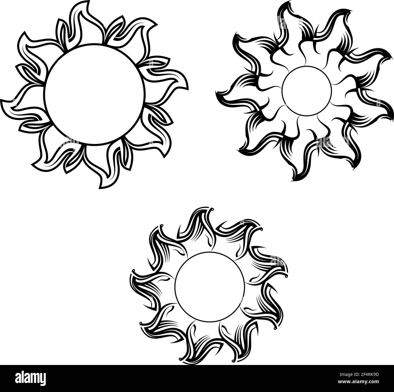 Tattoo tribale Sun Design Vector Art Illustration Illustrazione Vettoriale