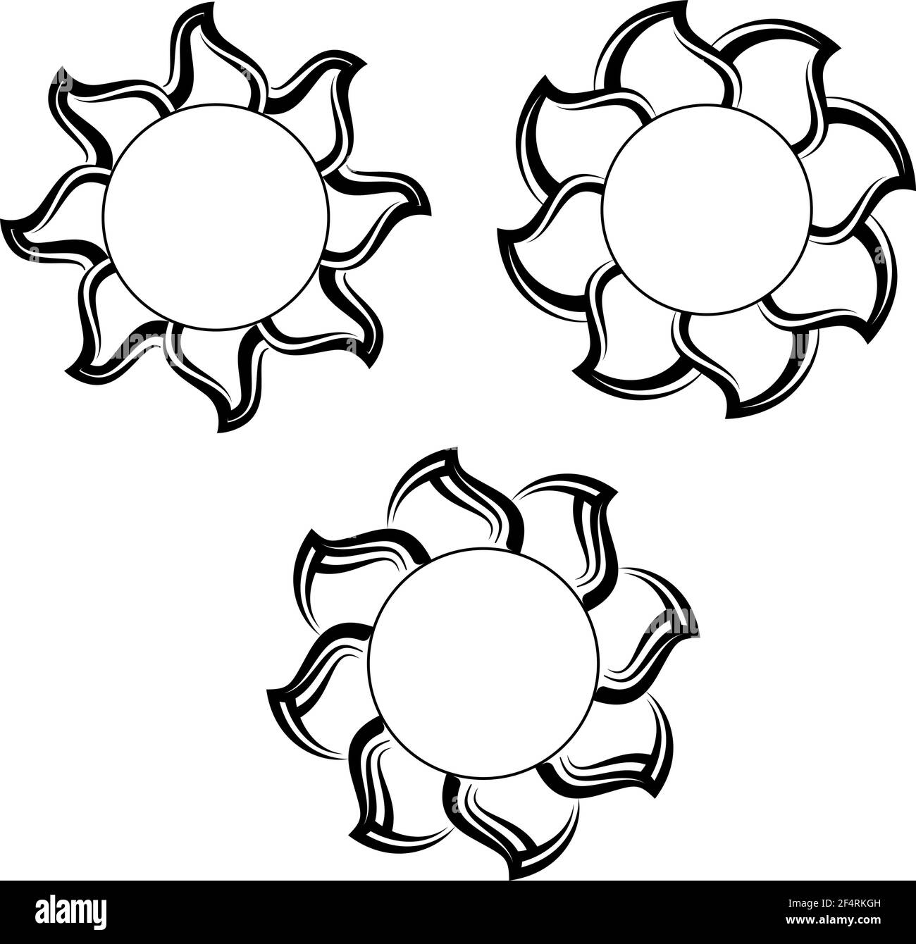 Tattoo tribale Sun Design Vector Art Illustration Illustrazione Vettoriale