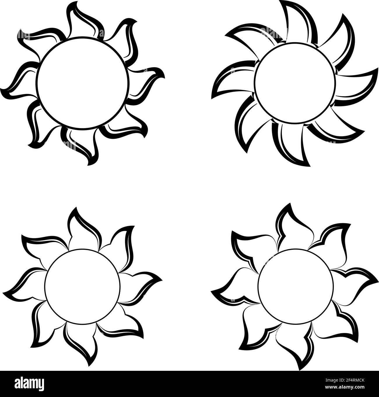 Tattoo tribale Sun Design Vector Art Illustration Illustrazione Vettoriale
