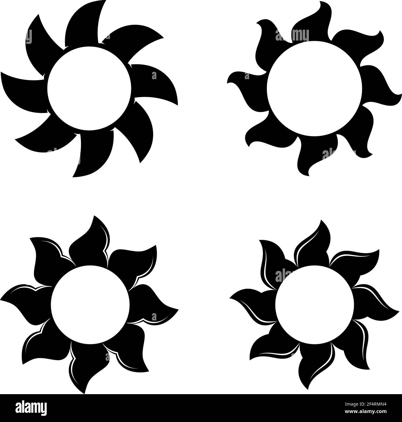 Tattoo tribale Sun Design Vector Art Illustration Illustrazione Vettoriale