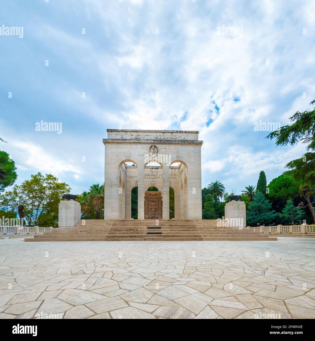 Roma, Italia - 05 ottobre 2018: Mausoleo Ossario Garibaldino a Roma Foto Stock