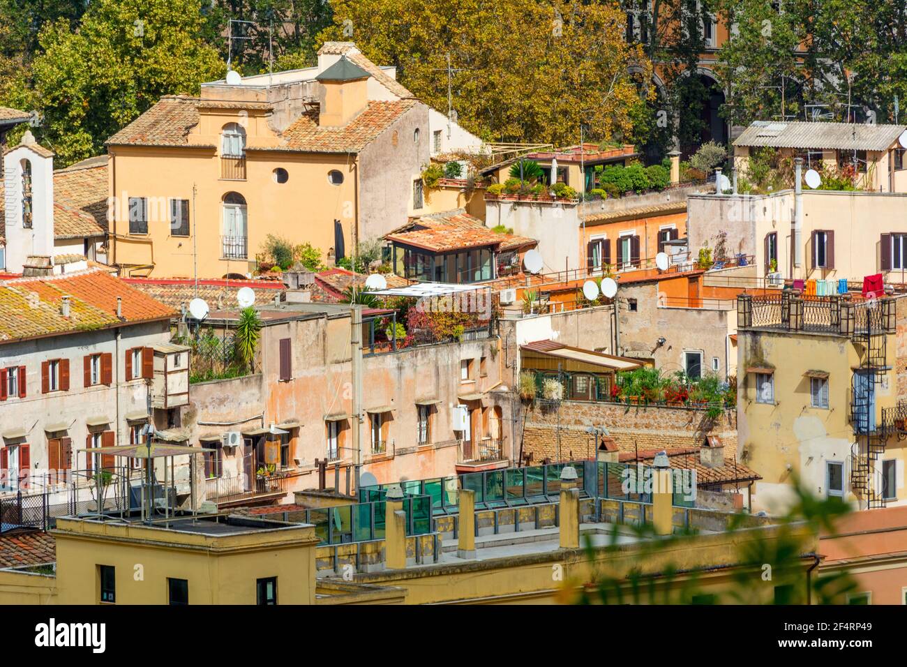 Roma, Italia - Ott 05, 2018: la splendida vista della città eterna di tetti Foto Stock