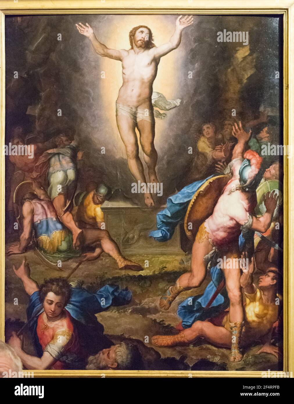 Roma, Italia - 05 ottobre 2018: Marco Pino, Resurrezione di Cristo, 1555, Galleria Borghese Foto Stock