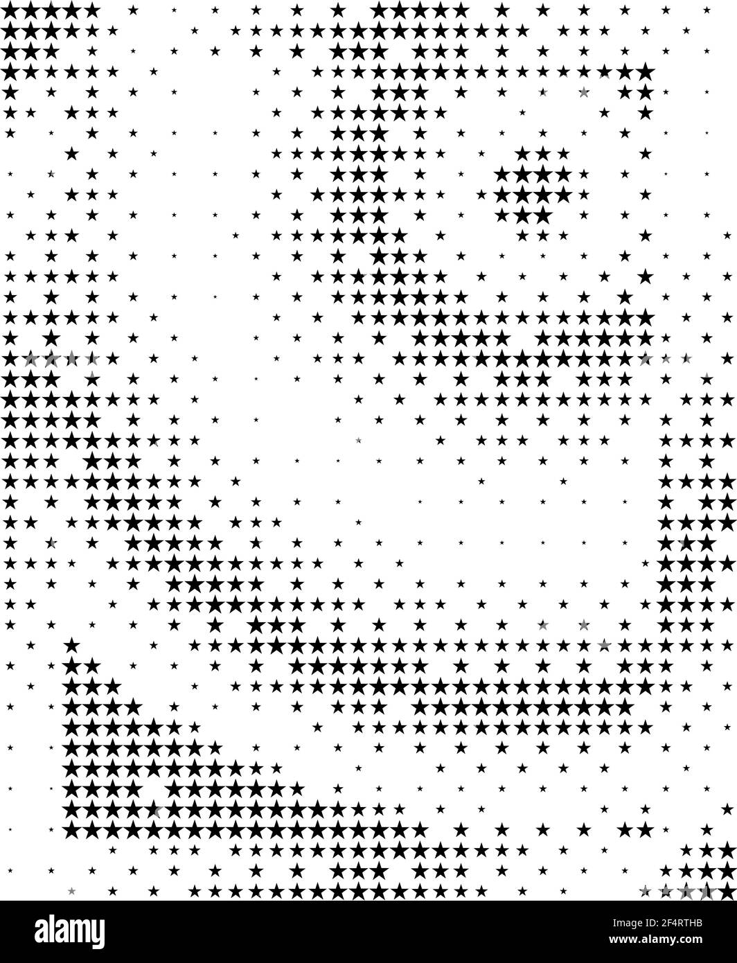 Illustrazione grafica vettoriale dello sfondo di un pattern astratto a stella Illustrazione Vettoriale