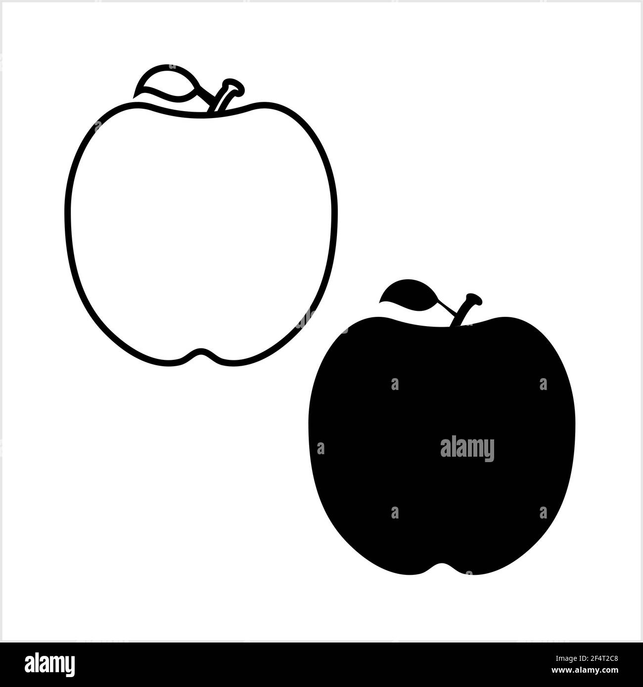 Icona di Apple, icona di frutta Illustrazione di Arte vettoriale Illustrazione Vettoriale
