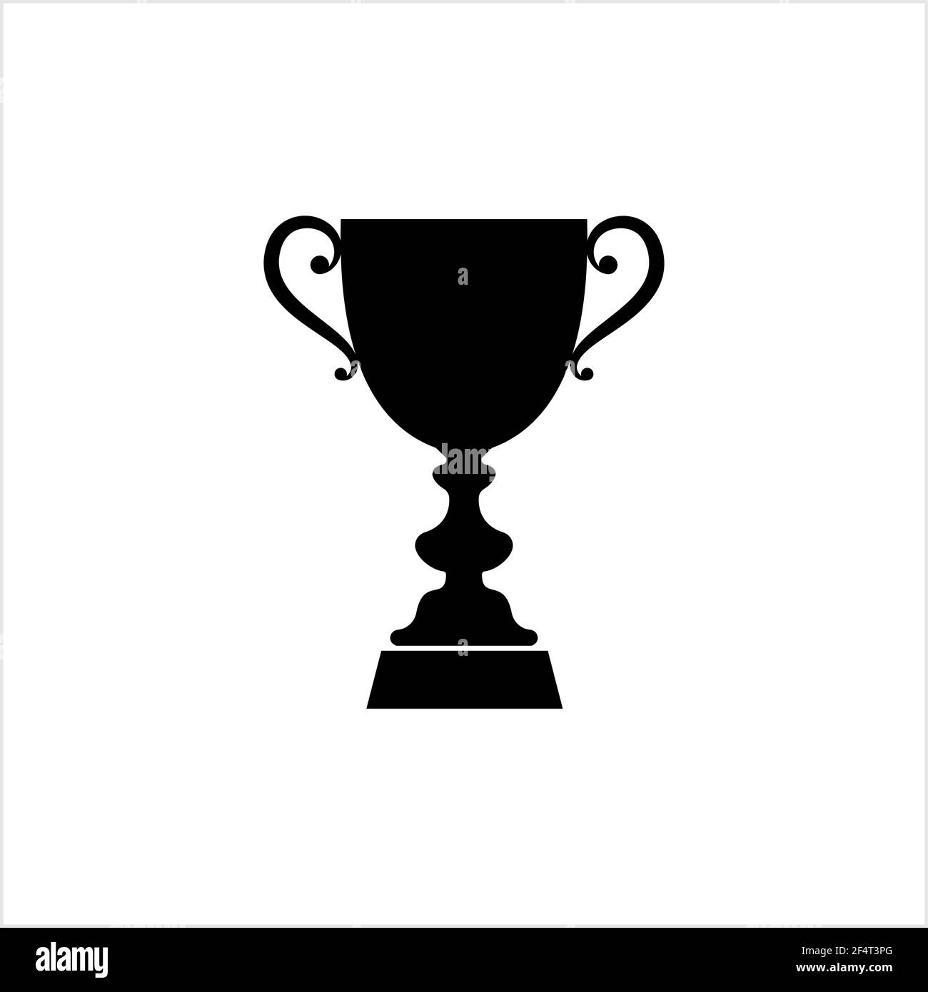 Trophy Icon, Winner Award Vector Art Illustration Illustrazione Vettoriale