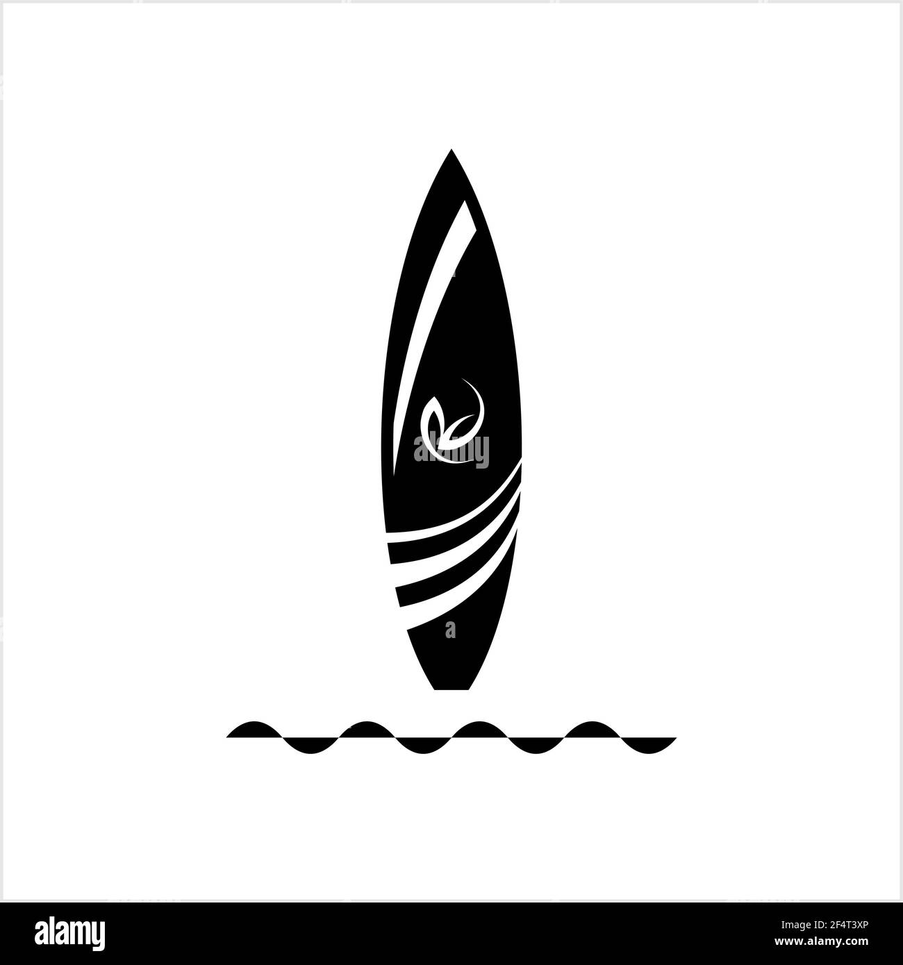 Icona Surfboard, icona Surf Board, icona Water Sport Illustrazione Arte vettoriale Illustrazione Vettoriale