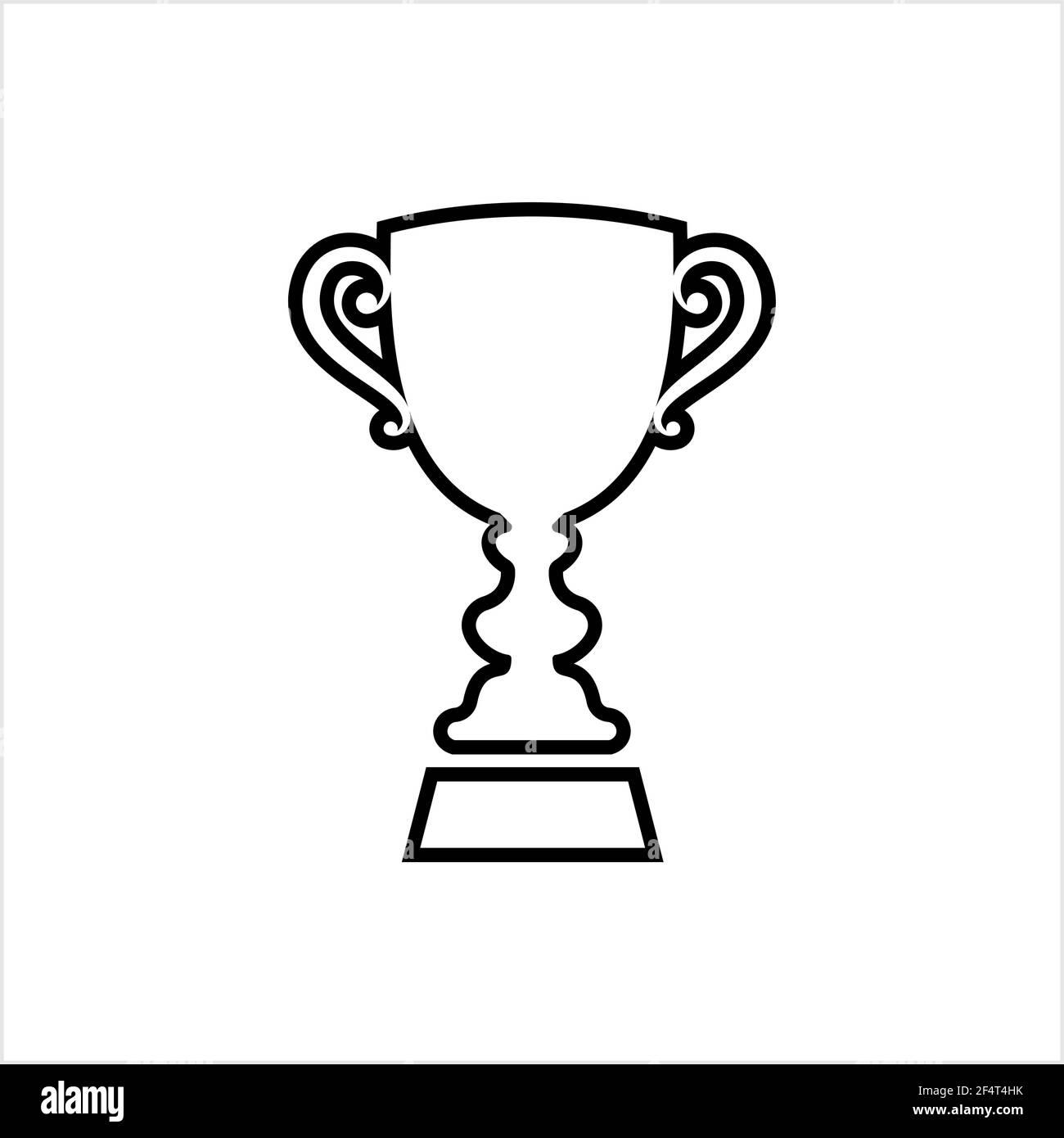 Trophy Icon, Winner Award Vector Art Illustration Illustrazione Vettoriale