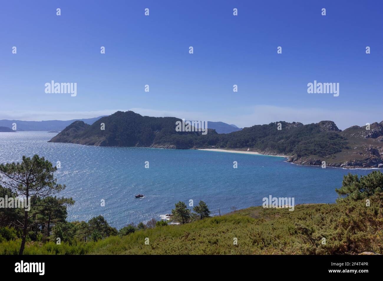 Paradiso e isola di montagna nell'oceano Atlantico, in Spagna Foto Stock