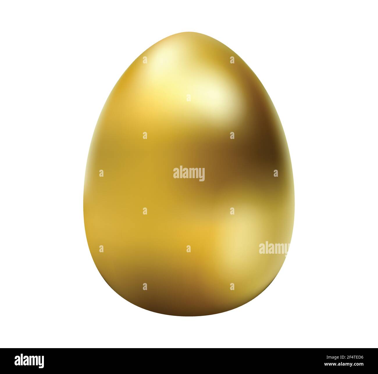 Illustrazione del vettore dell'uovo d'oro di Pasqua isolata su sfondo bianco. Vettore dell'uovo di Pasqua. Illustrazione Vettoriale