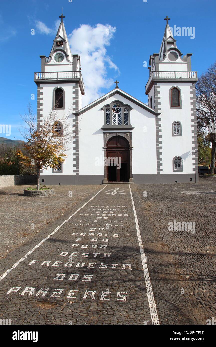 Prazeres Chiesa sull'isola di Madeira nell'Atlantico Oceano Foto Stock
