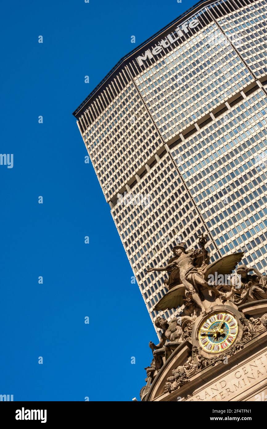 Grand Central Terminal, Met Life Building, New York, Stati Uniti d'America Foto Stock