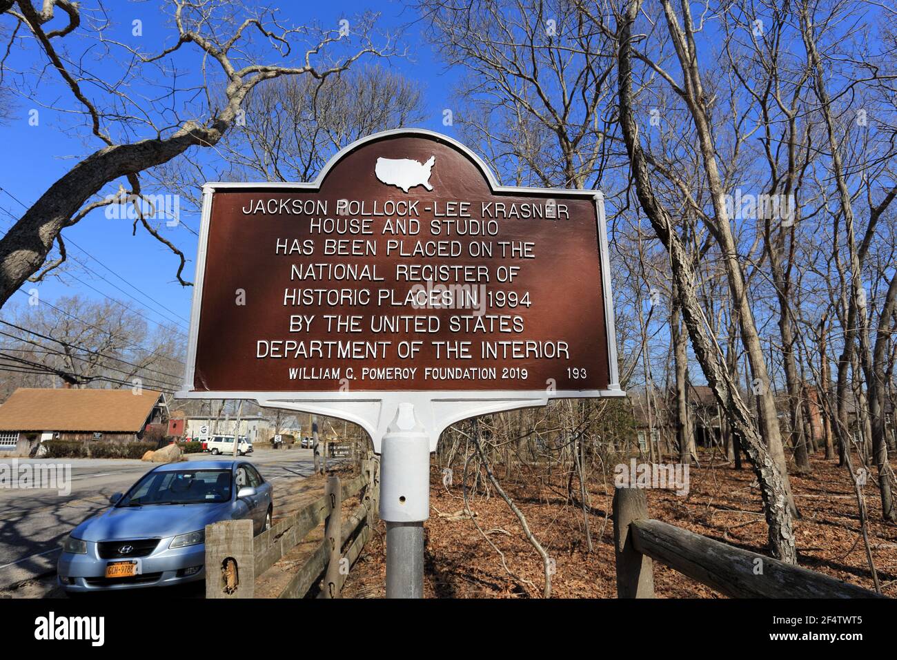 Storico marcatore East Hampton Long Island New York Foto Stock