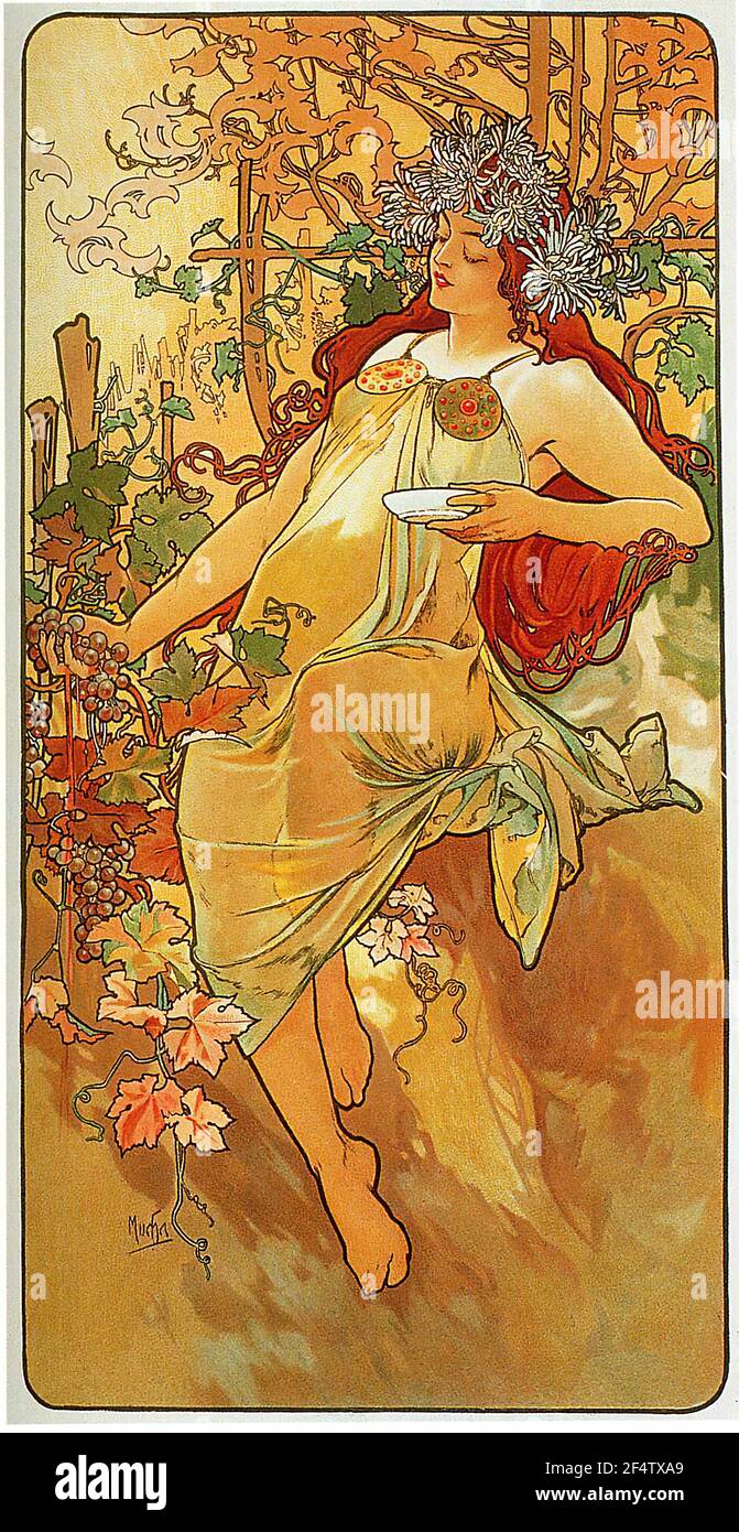 Alfons Mucha - Autunno 1896 Foto Stock