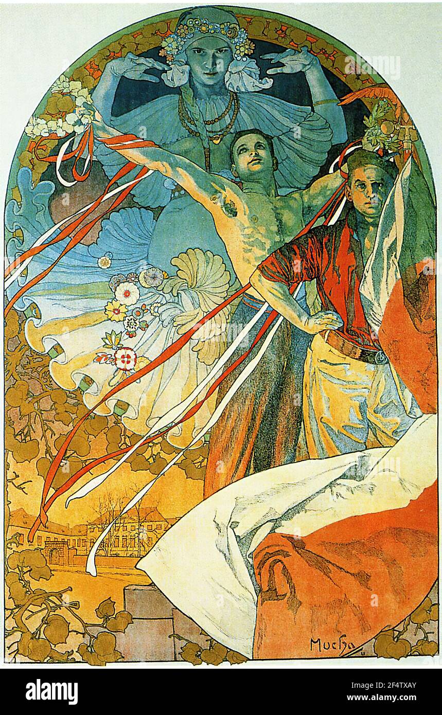 Alfons Mucha - 8° Sokol Festival 1912 Foto Stock