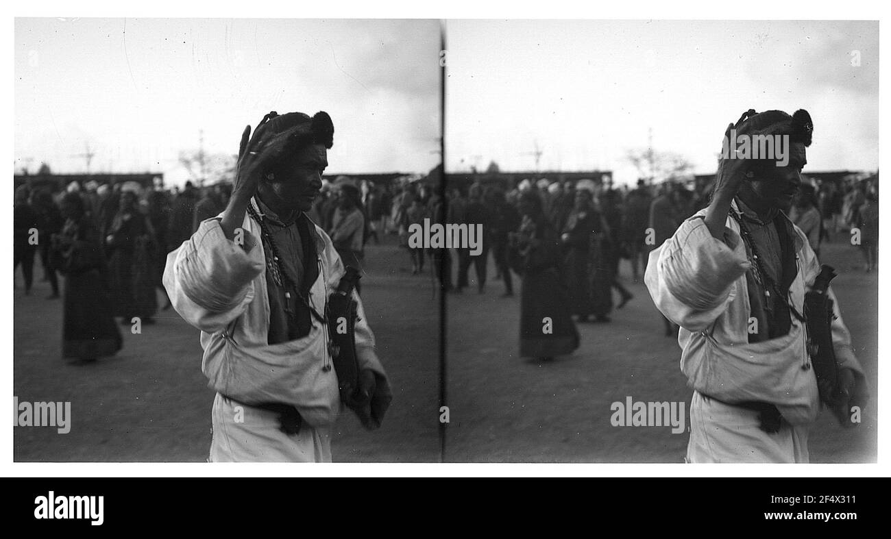 Darjeeling (India). Tibetano in un luogo Foto Stock