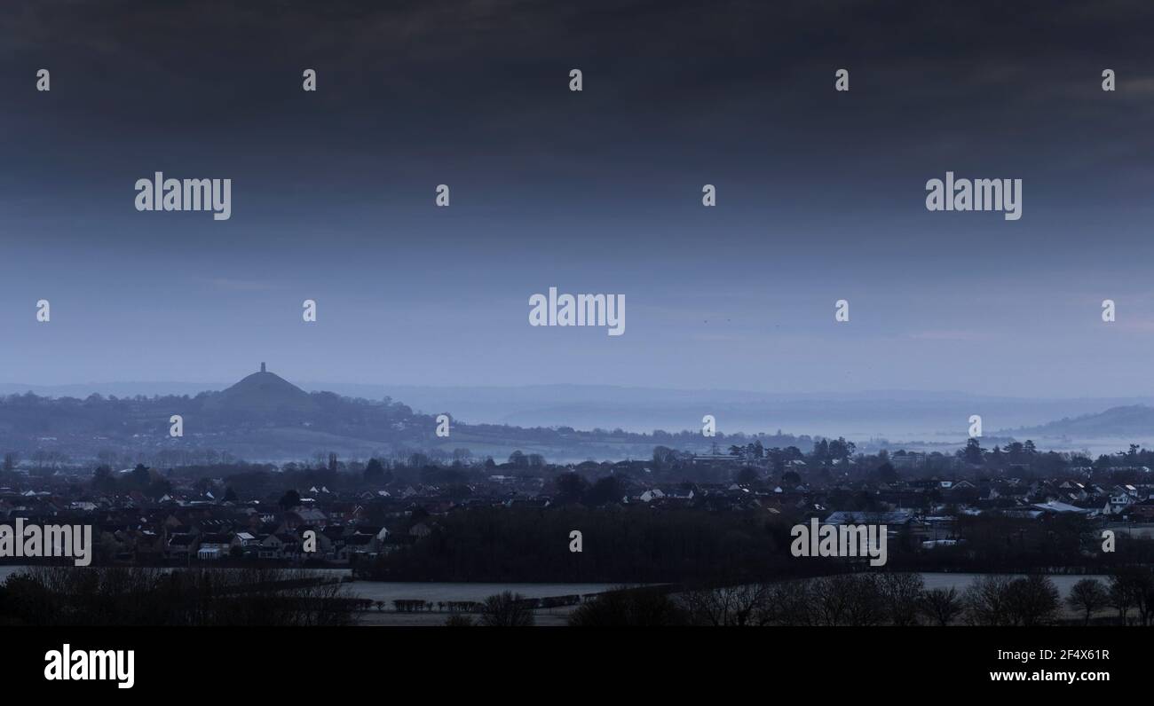 Glastonbury Tor Foto Stock