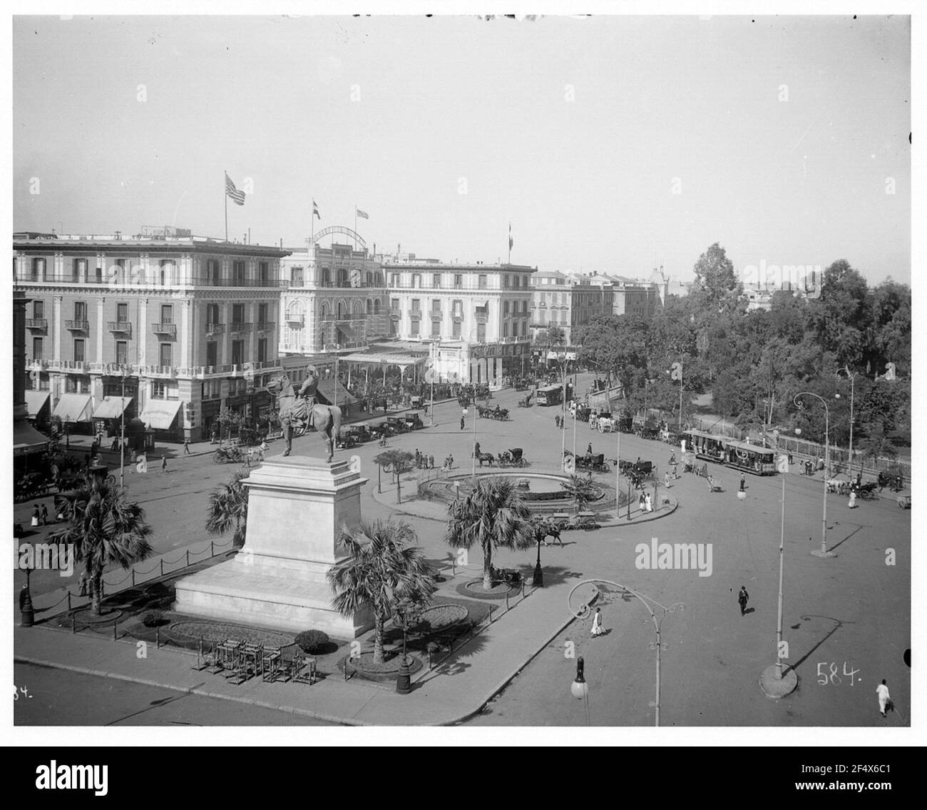 Reiterstandbild Ibrahim Pasha Foto Stock