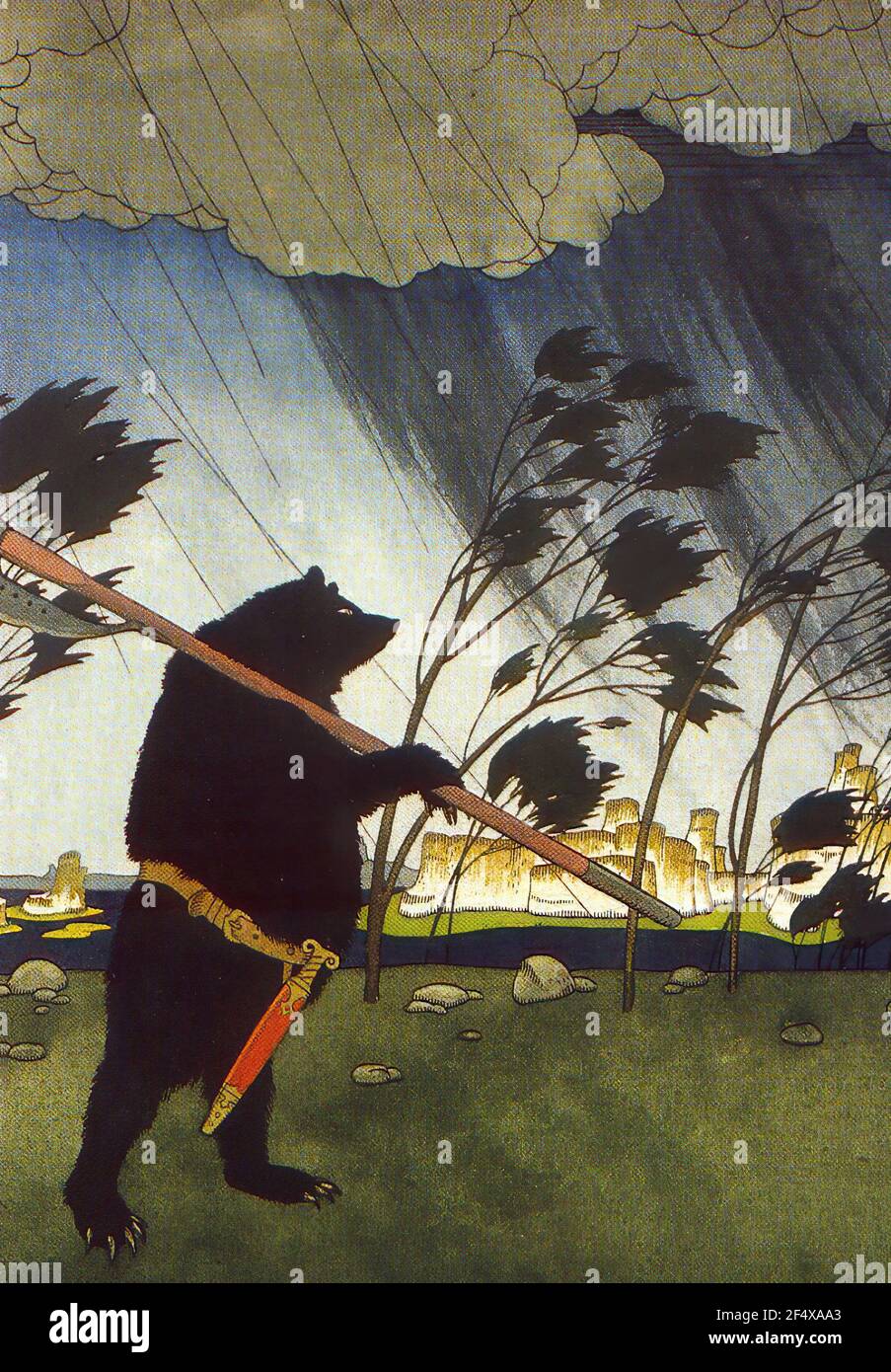 Gueorgui Narbout - Illustrazione Fairy Tales Teremok Mizgir 1910 Foto Stock