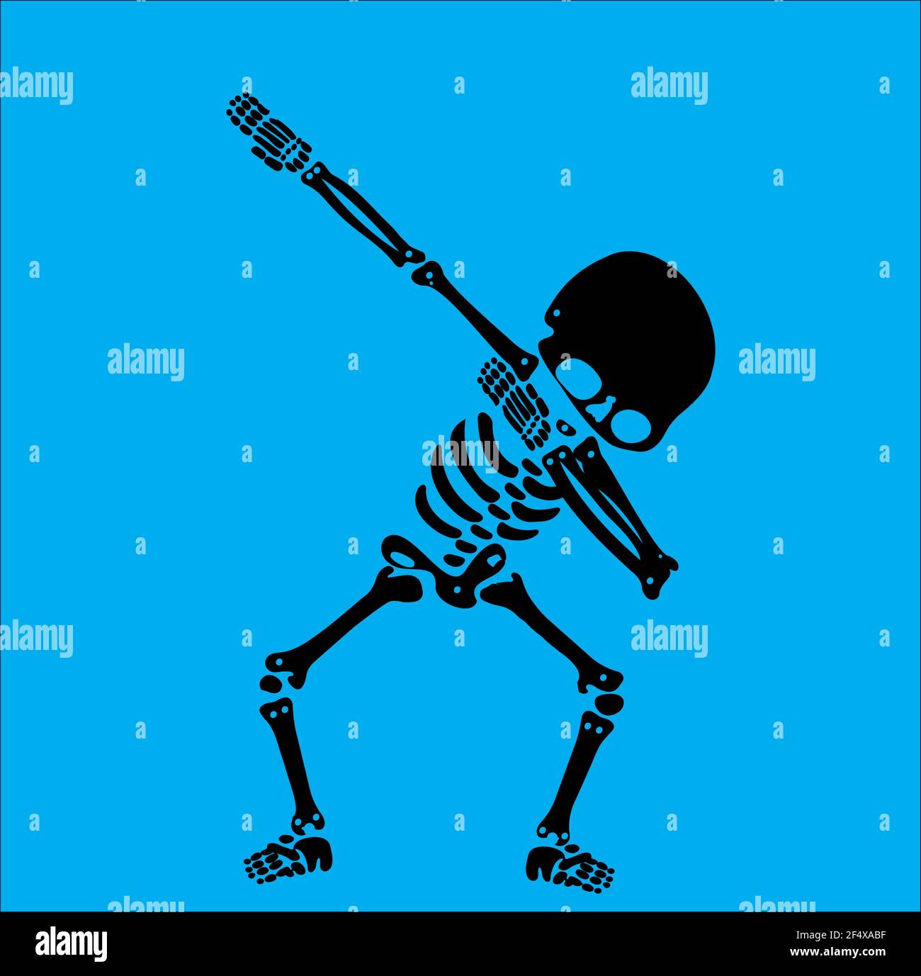 scheletro, scheletri, dab, dabbing, ballerino, design, design, nuovo, ultimo, divertente, Divertente, gesto, grafica , Happy Halloween, Illustrazione Vettoriale