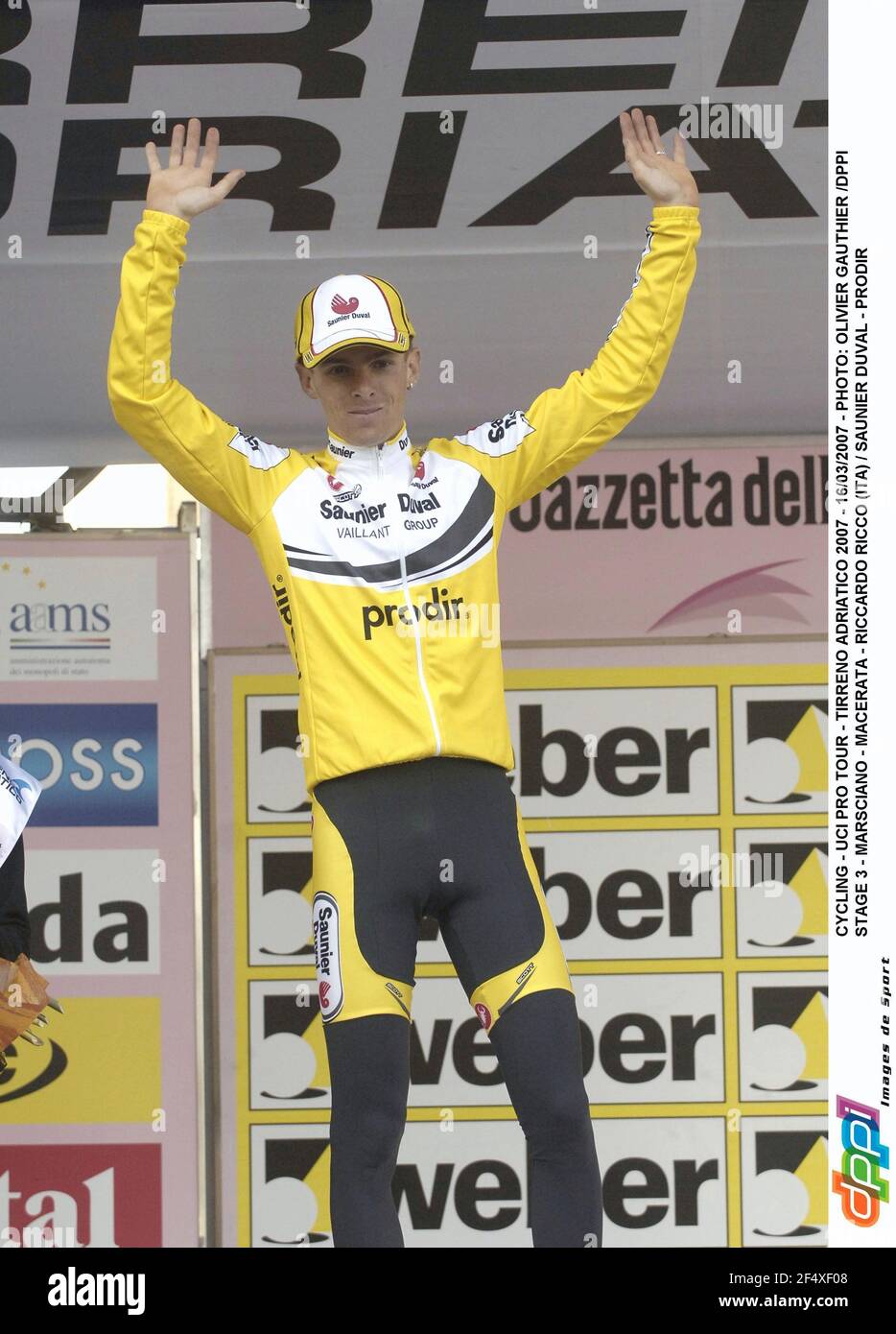 CICLISMO - UCI PRO TOUR - TIRRENO ADRIATICO 2007 - 16/03/2007 - PHOTO: OLIVIER GAUTHIER /DPPI STAGE 3 - MARSCIANO - MACERATA - RICCARDO RICCO (ITA) / SAUNIER DUVAL - PRODIR Foto Stock
