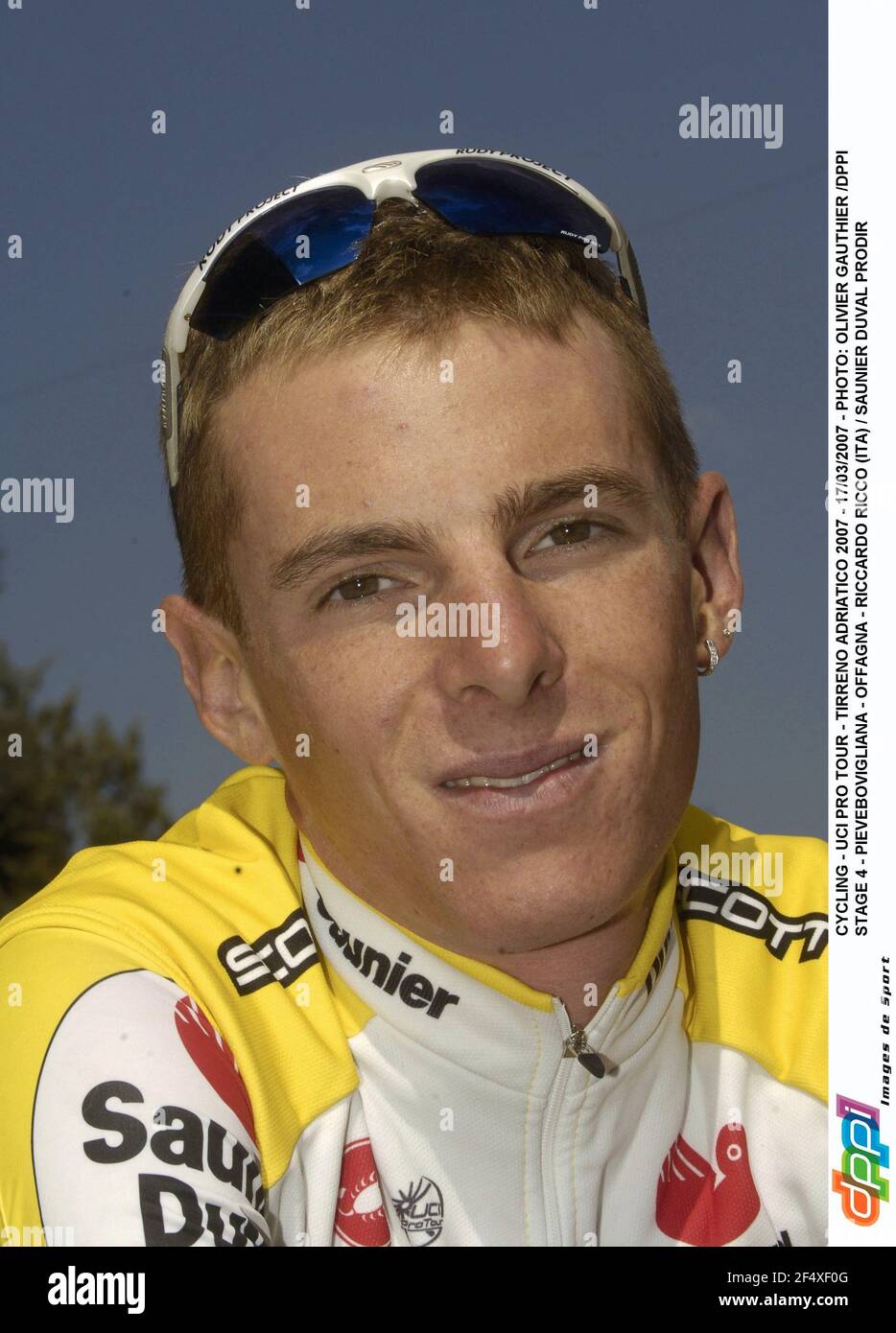 CICLISMO - UCI PRO TOUR - TIRRENO ADRIATICO 2007 - 17/03/2007 - PHOTO: OLIVIER GAUTHIER /DPPI STAGE 4 - PIEVEBOVIGLIANA - OFFAGNA - RICCARDO RICCO (ITA) / SAUNIER DUVAL PRODIR Foto Stock