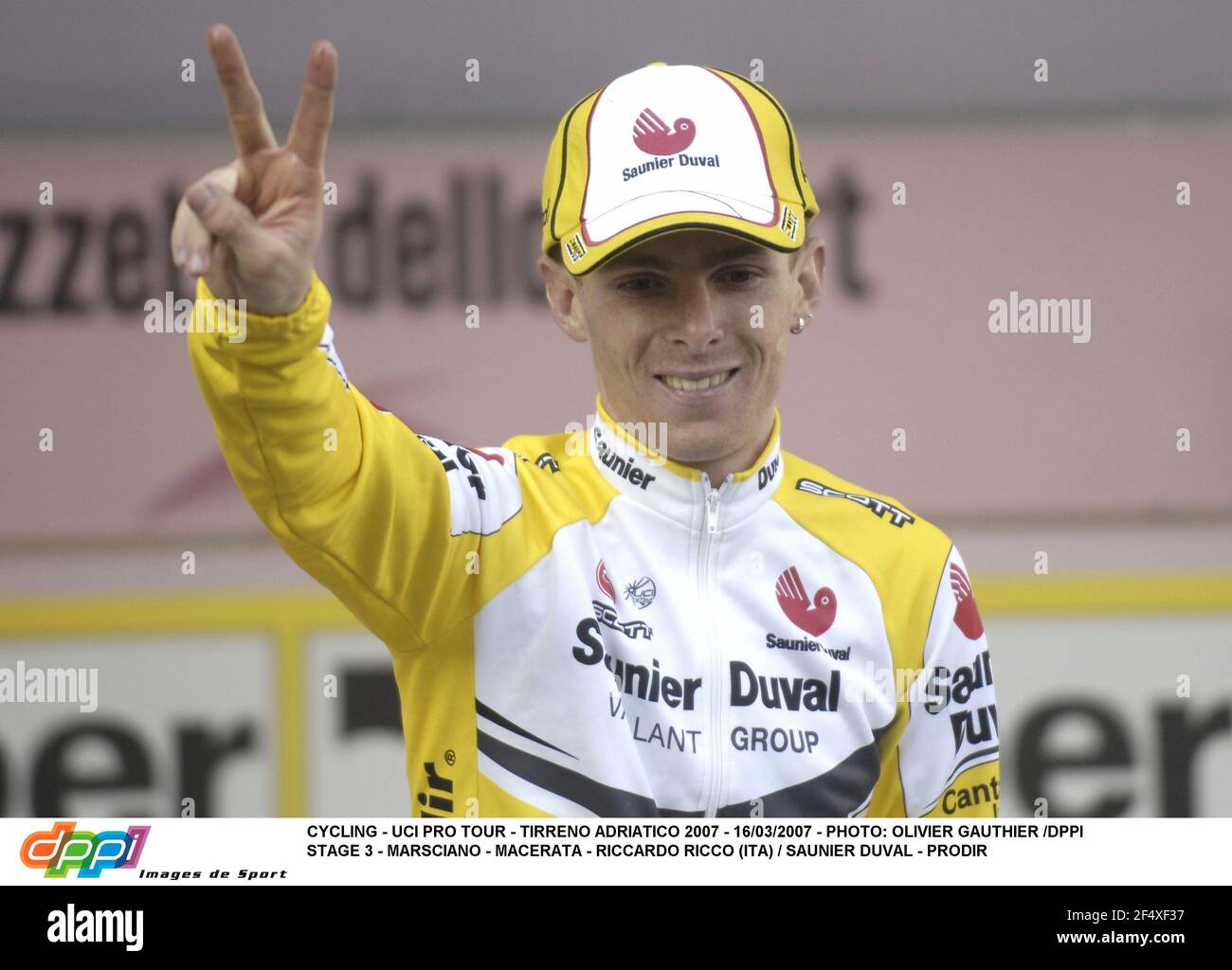 CICLISMO - UCI PRO TOUR - TIRRENO ADRIATICO 2007 - 16/03/2007 - PHOTO: OLIVIER GAUTHIER /DPPI STAGE 3 - MARSCIANO - MACERATA - RICCARDO RICCO (ITA) / SAUNIER DUVAL - PRODIR Foto Stock