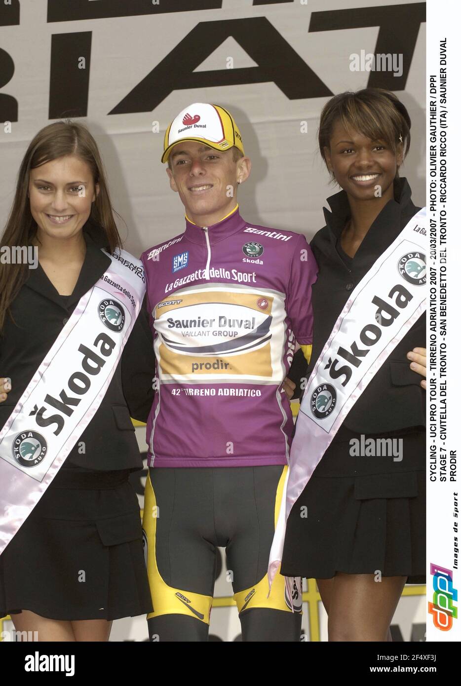 CICLISMO - UCI PRO TOUR - TIRRENO ADRIATICO 2007 - 20/03/2007 - PHOTO: OLIVIER GAUTHIER / DPPI STAGE 7 - CIVITELLA DEL TRONTO - SAN BENEDETTO DEL TRONTO - RICCARDO RICCO (ITA) / SAUNIER DUVAL PRODIR Foto Stock