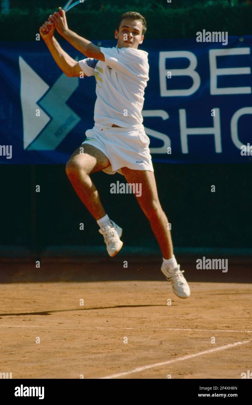 Tennista italiano Francesco Pisilli, anni ottanta Foto Stock